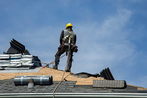 Professional Storm Damage Roof Repair technician working in Hampton, TN